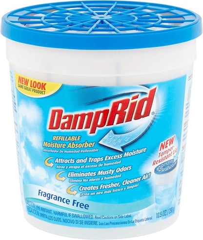 DampRid Refillable Moisture Absorber, Fragrance Free, 10.5 Ounce - Image 2