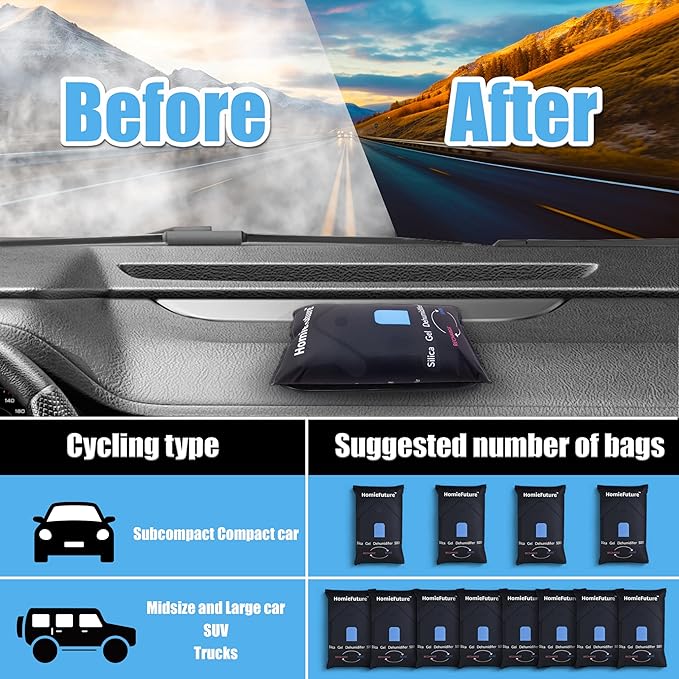 2 Pack 500g Car Dehumidifier Bags - Image 2