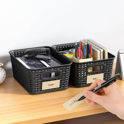 Black Plastic Storage Baskets - Image 7
