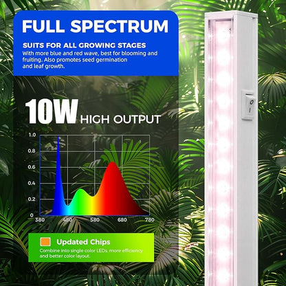 Barrina Grow Lights for Indoor Plants, Full Spectrum Sunlight, 2ft 40W - Image 4