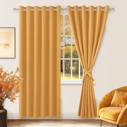 Hiasan Room Darkening Curtains for Bedroom, 70 x 84 Inches by Hiasan