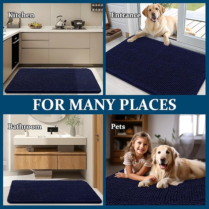 OLANLY Dog Door Mat for Muddy Paws 59x24, Absorbs Moisture and Dirt, Absorbent - Image 8