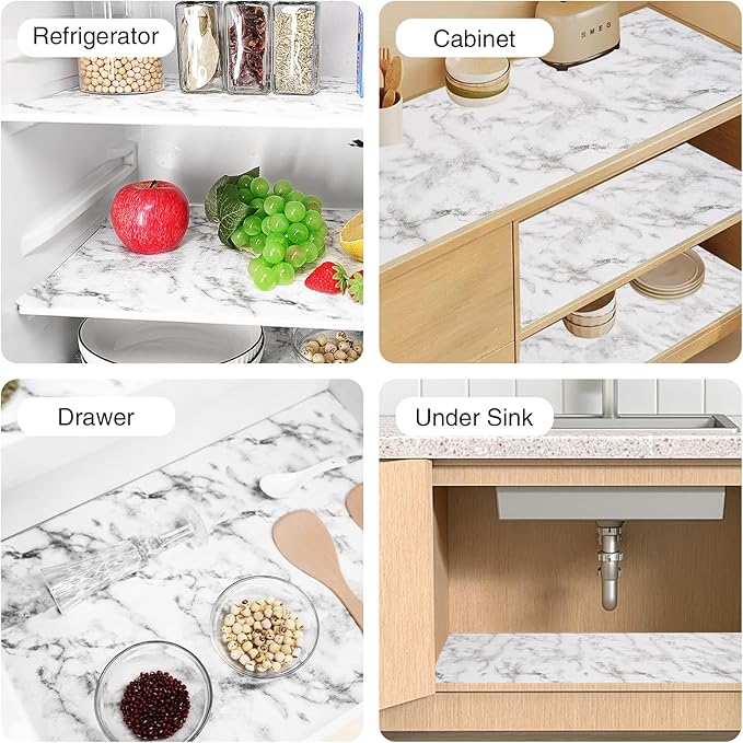 Drawer and Shelf Liner for Kitchen Cabinet, Non-Adhesive Cabinet Liner 18in x - Image 8