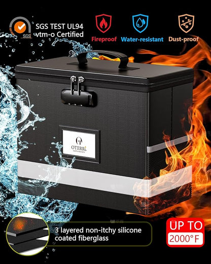 Oterri 2 Pack Fireproof Document Box - Image 2