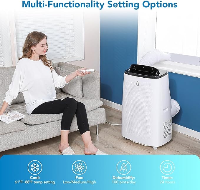 15000 BTU Portable Air Conditioners, 3-in-1 Cooling AC Unit w/Dehumidifier & - Image 6