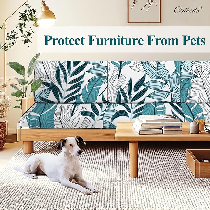 8Pcs Stretch Patio Cushion Cover Outdoor Cushion Cover Replacement Slipcovers - Image 5