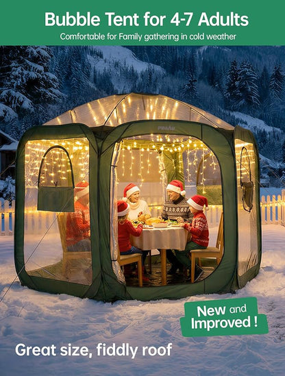 Porayhut Pop up Greenhouse Tent, Portable Large Walk-in Plant House 10’X10’ - Image 3