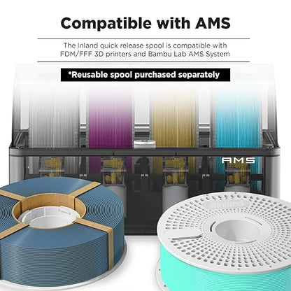 Inland V2 Reusable Filament Spool, 3D Printing Replacement Spool - Image 4