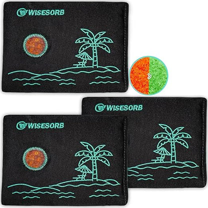 200g x 3pcs Rechargeable Desiccant Packs, Color Indicating Silica Gel Packets by Wisesorb