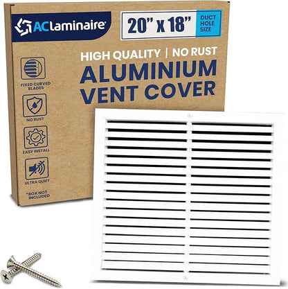 20x18 Inch Air Return Vent Cover Decorative – Premium Aluminum AC Vent Cover by LAMINAIRE
