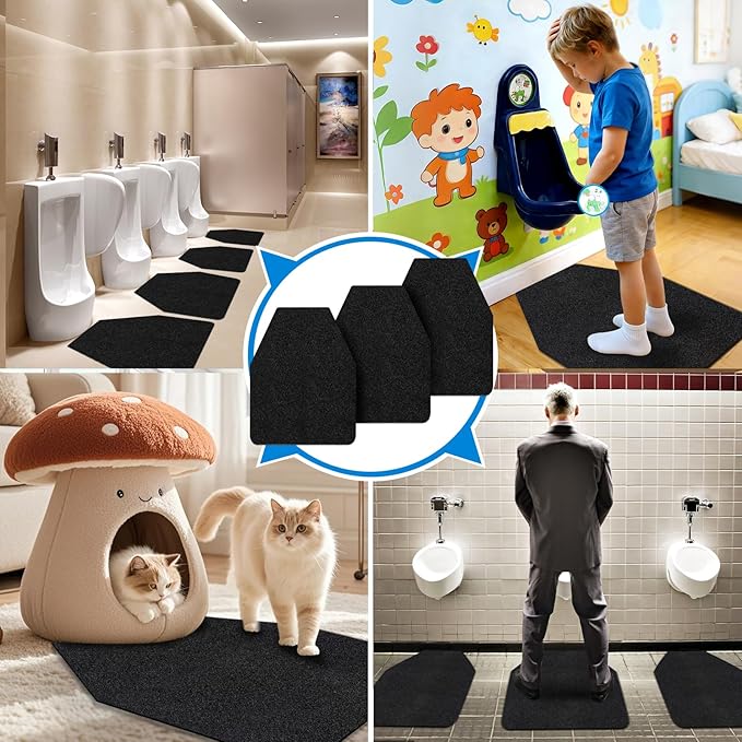 Urinal Mats for Men Bathroom, Urinal Floor Mats, Non-Slip Water Deodorization - Image 8