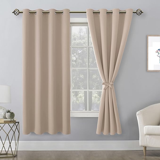 Hiasan Blackout Curtains for Bedroom, 52 x 63 Inches Length - Image 2