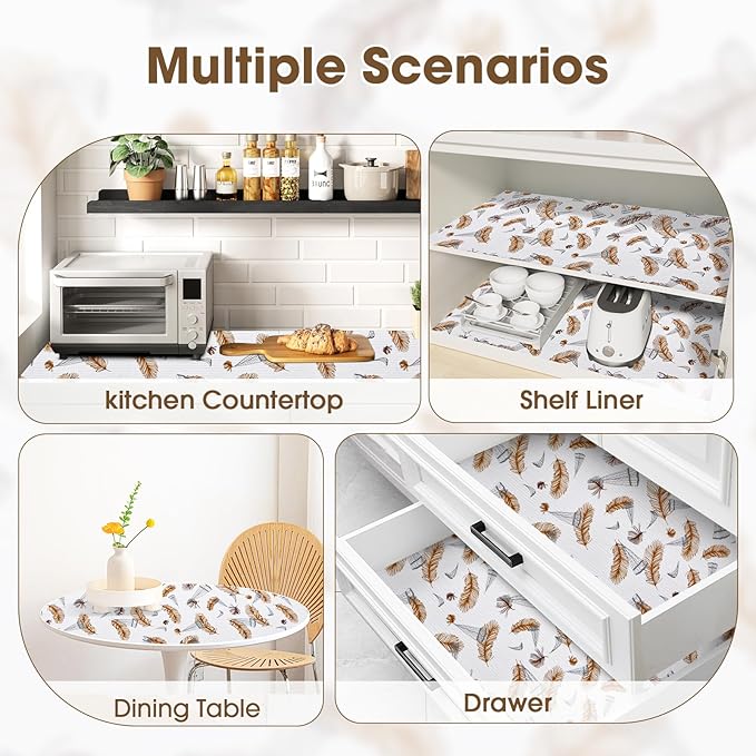 Drawer and Shelf Liner, Non-Slip Kitchen Cabinet Liners Non-Adhesive Thick - Image 9