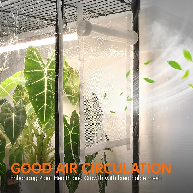 Bstrip Indoor Greenhouse with Grow Light, Mini Green House with 4 Pack 24W Full - Image 4