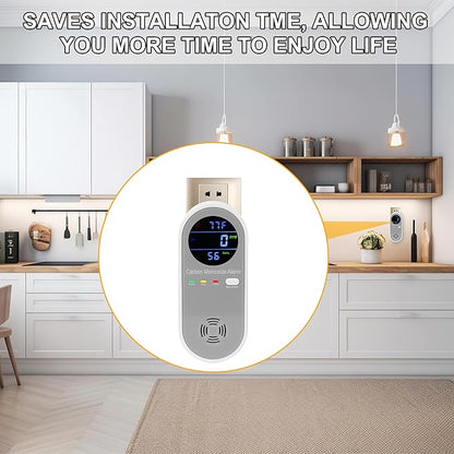 Plug in Carbon Monoxide Detector, Carbon Monoxide Alarm, 3-in-1 Real-time - Image 6