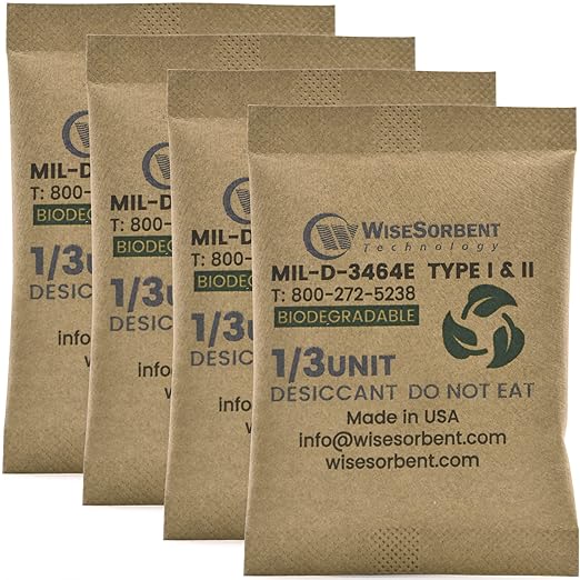 Kraft Clay Desiccants Packs for Safe, 11 Gram 270 Pack Dehumidifier for Gun Safe by Wisesorb