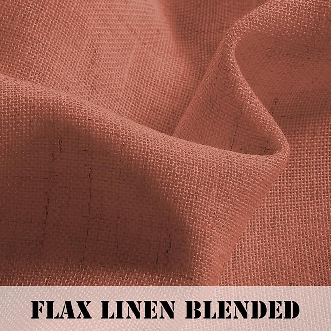 H.VERSAILTEX Linen Curtains Elegant Natural Linen Semi Sheer Curtains Energy - Image 3