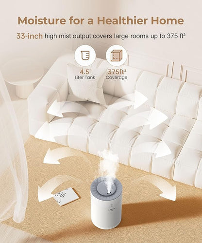 Abolee Humidifiers for Bedroom 4.5L Cool Mist - Image 5