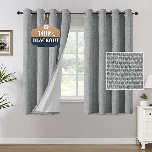 H.VERSAILTEX Chenille Linen Blackout Curtains by HVERSAILTEX
