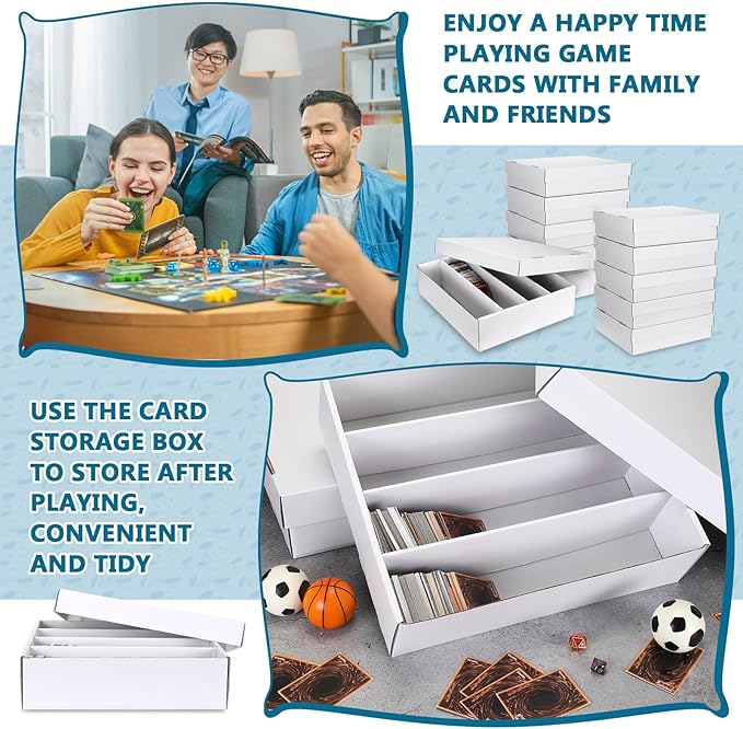 Seajan 16 Pcs 3200 Count Trading Card Storage Box Sports Card Storage Boxes Bulk - Image 5