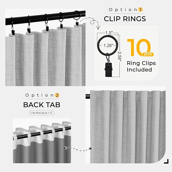 INOVADAY Thermal Sliding Door Curtains 100% Blackout Curtains - Image 4