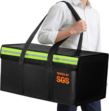 Large Fireproof Document Bags 24x12x12in, Fireproof Document Box by Amerbro