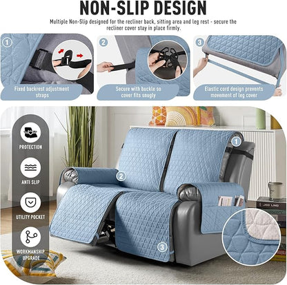 TAOCOCO 100% Waterproof Recliner Cover, Non-Slip Washable Reclining Couch Cover - Image 5