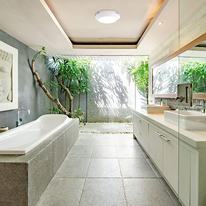 Homewerks 7117-01-WH Bathroom Integrated LED Light Ceiling Mount Exhaust - Image 5