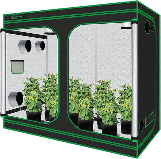 Grow Tent 96"x48"x78" 600D Mylar Hydroponic Indoor Grow Tent by GreenHut