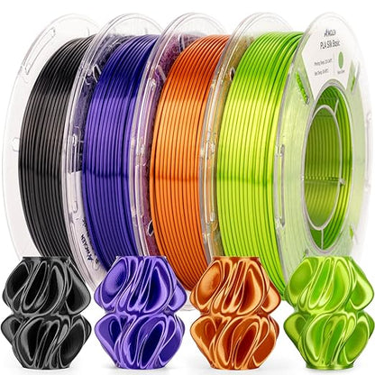 AMOLEN PLA 3D Printer Filament Silk PLA Filament 1.75mm Silk Filament Pack by AMOLEN