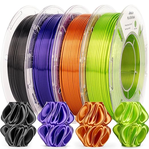 AMOLEN PLA 3D Printer Filament Silk PLA Filament 1.75mm Silk Filament Pack by AMOLEN