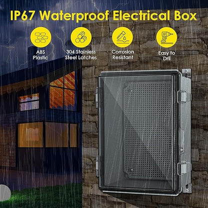 Waterproof Electrical Junction Box, IP67 Plastic Weatherproof Electrical - Image 2