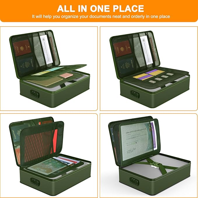 Document Organizer with 5200℉ Heat Insulated, 16.1"x11.4"x4.3" Waterproof and - Image 3