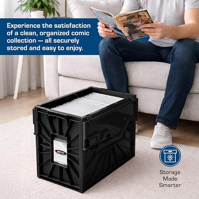 BCW Comic Bin, Acid Free Storage and Organizer, Heavy Duty Plastic, Includes - Image 7