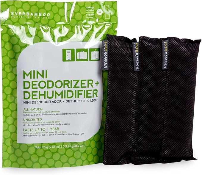 Ever Bamboo Mini Deodorizer & Dehumidifier w/Natural Bamboo Charcoal by Ever+Bamboo