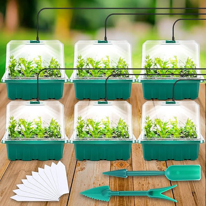 Seed Starter Tray with Light, Seedling Starter Trays with Humidity Domes by Yskea