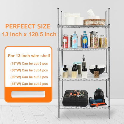 Pantry Shelf Liners for Wire Shelving: 13 Inch Wide Clear Waterproof Shelves - Image 8