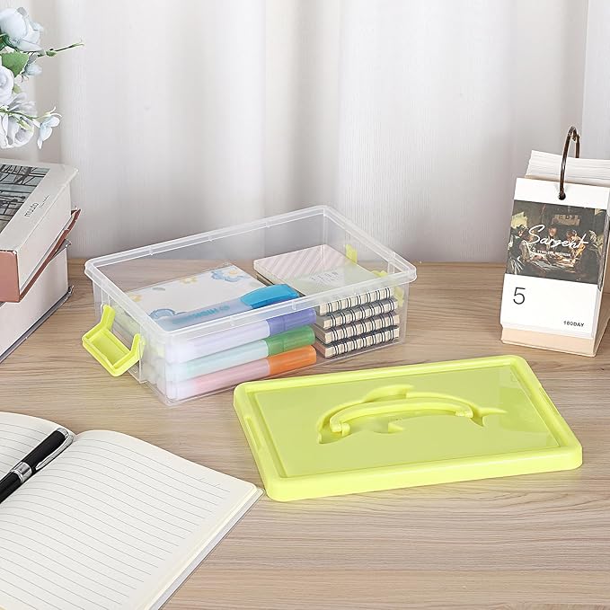 BTSKY 1-Pack Clear Plastic Storage Box - Image 2