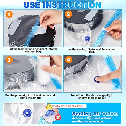 AGPTEK 3D Printer Filament Storage Bags 11.8×13.4 inch - Image 7