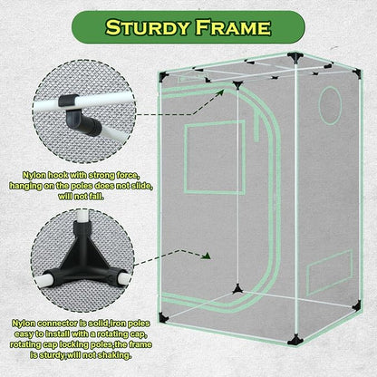 24"x36"x60"Grow Tent for Plants Mylar Hydroponic Grow Tents Indoor Grow Room - Image 7