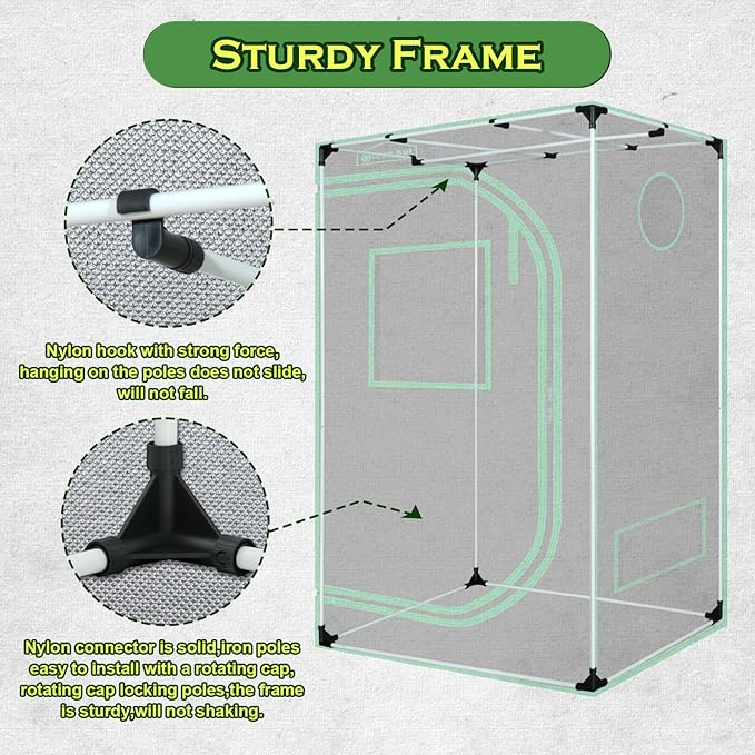 Indoor Grow Tent for Plants 36"x60"x78" Mylar Hydroponic Grow Tents Indoor Grow - Image 7