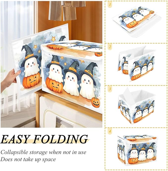 xigua Cute Cartoon Ghosts Storage Bins - Image 4
