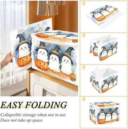 xigua Cute Cartoon Ghosts Storage Bins - Image 4