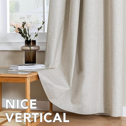 H.VERSAILTEX Linen Curtains 100% Blackout Curtains - Image 4