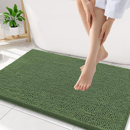 Smiry Luxury Chenille Bathroom Rugs 34x21, Extra Soft and Absorbent Shaggy Bath by Smiry
