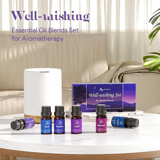 ASAKUKI Essential Oils for Diffuser – 6 Mood Essential Oil Blends for Morning - Image 9