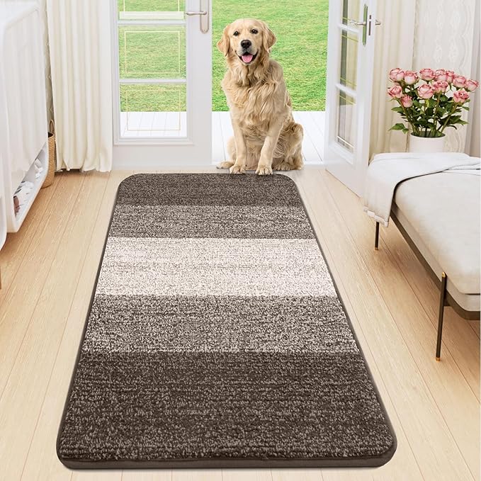Smiry Dog Door Mat for Muddy Paws, Absorbs Moisture and Dirt, Low-Profile by Smiry