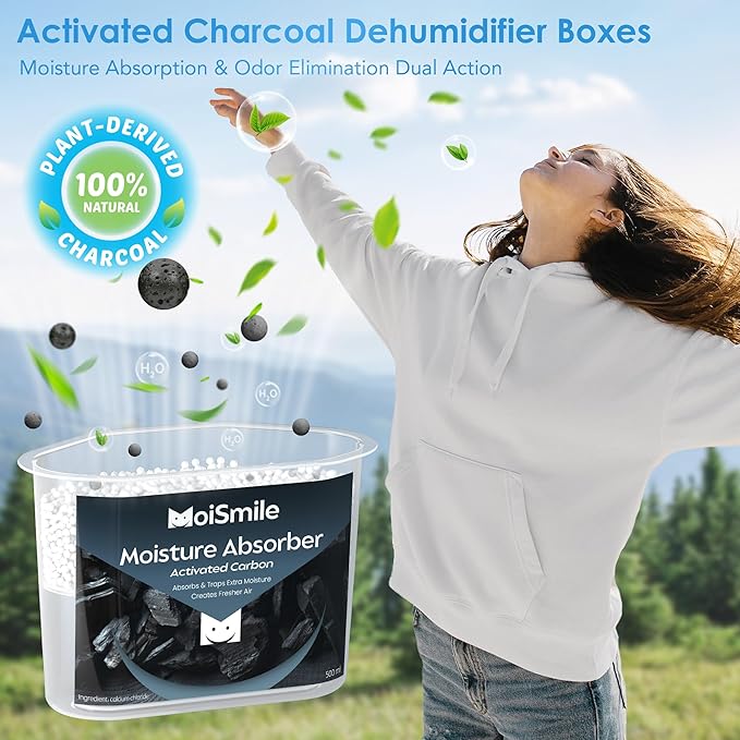 Moisture Absorbers, Efficient Activated Charcoal Humidity Absorber ＆ Odor - Image 7