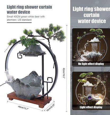 17In Water Fountains Indoor Tabletop Water Fall Humidifier - Image 3