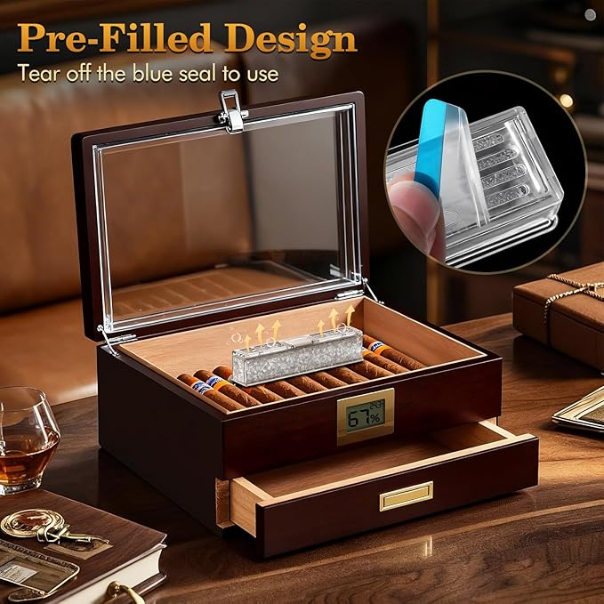 Pre-Filled Cigar Humidifier – Ready-to-Use Crystal Gel Humidifier, Cigar - Image 3